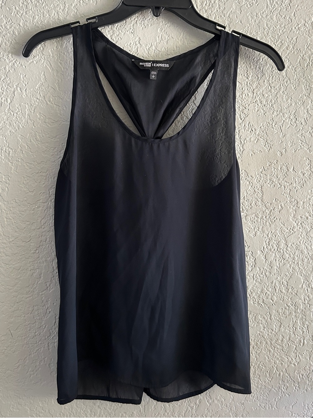 Express Black Tie Racerback Chiffon Camisole Sz S